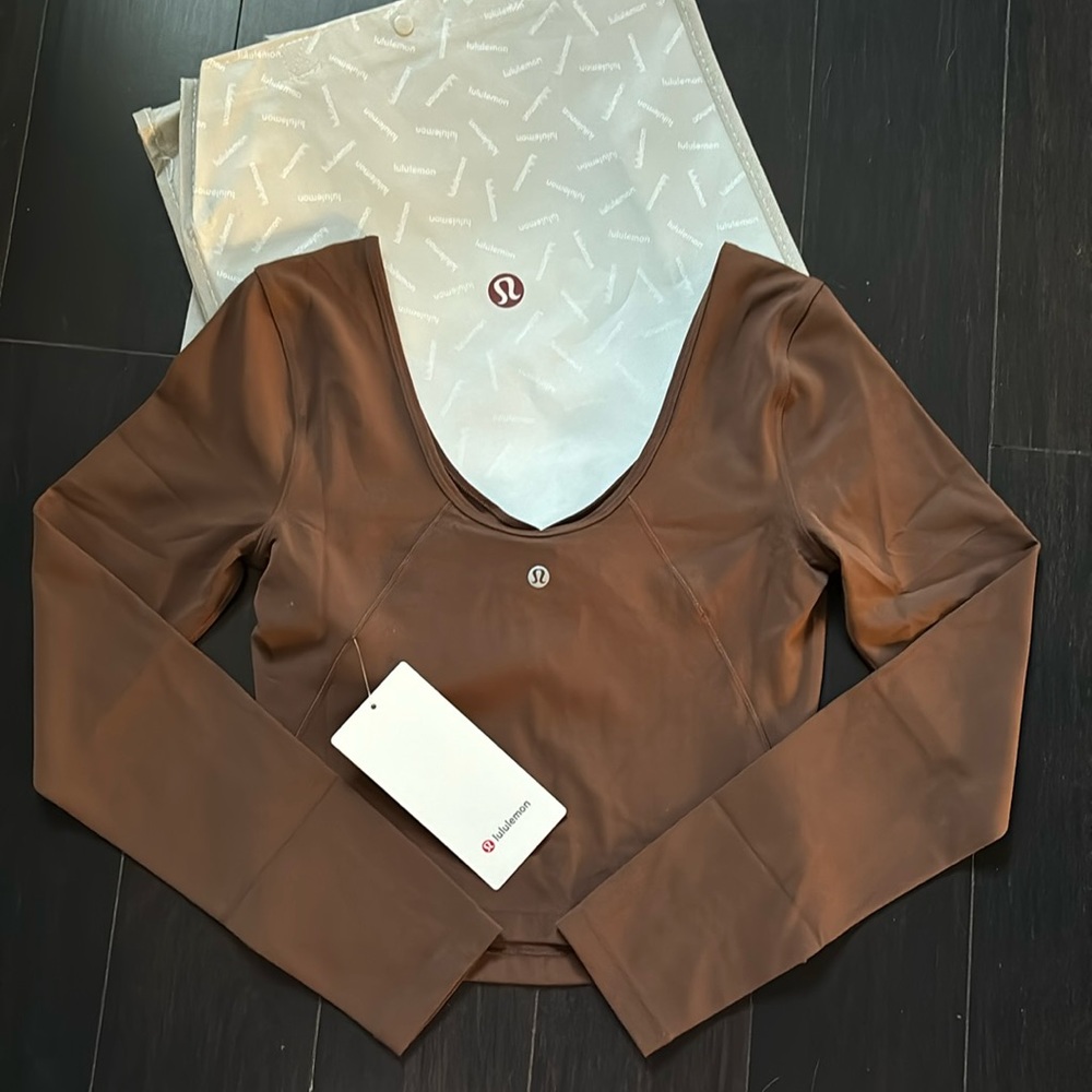 LULULEMON ALIGN LONG SLEEVE in JAVA SZ 6 NWT